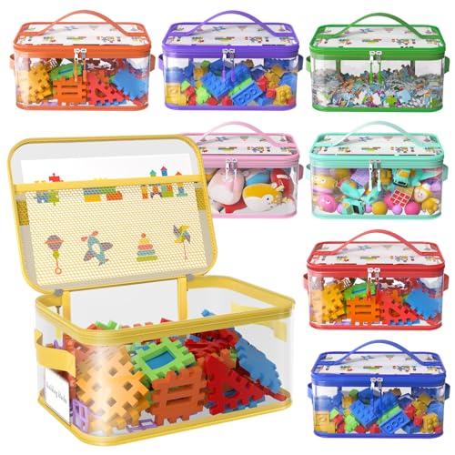 8 Packs Large Clear Toy Storage Bags with Double Zipper & - Image 2