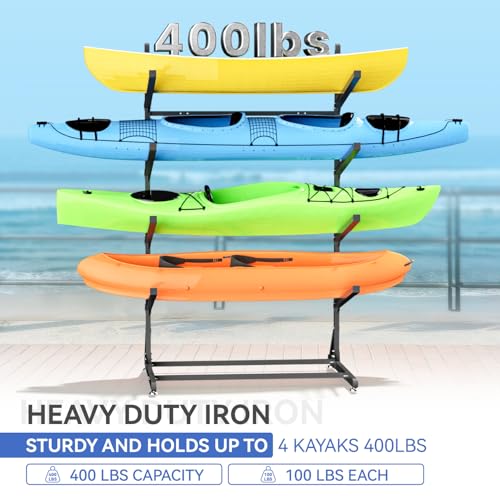 Kayak Storage Rack,Freestanding Adjustable Kayak Stand for Kayaks - Image 6
