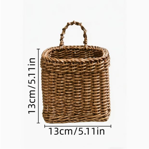 1 Pack Hanging Basket Woven Wall Baskets Hanging Storage Basket - Image 3
