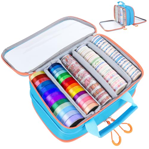 Washi Tape Box Organizer Bag,Transparent Divider Container - Image 2
