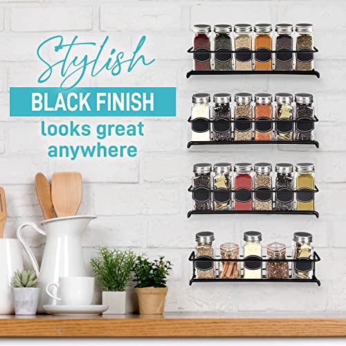 Spice Rack Wall Mounted 4 Tier – Space-Saving Kitchen - Image 8