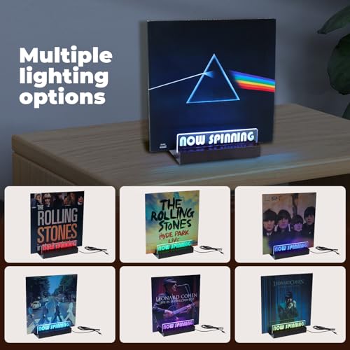 Now Spinning Vinyl Record Stand - Lighting Storage Holder - Image 6