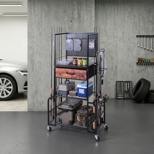 Fishing Rod Holders for Garage, 10-Rod Fishing Rod Storage Rack - Image 3