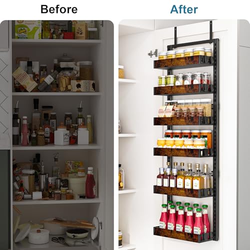 BUKFEN 6-Tier Over the Door Pantry Organizer, Adjust - Image 4