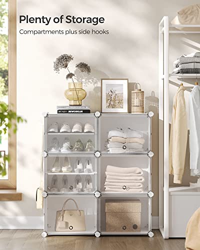 SONGMICS Shoe Rack, 6-Tier with Doors, 24-Pair Storage Cabinet - Image 5
