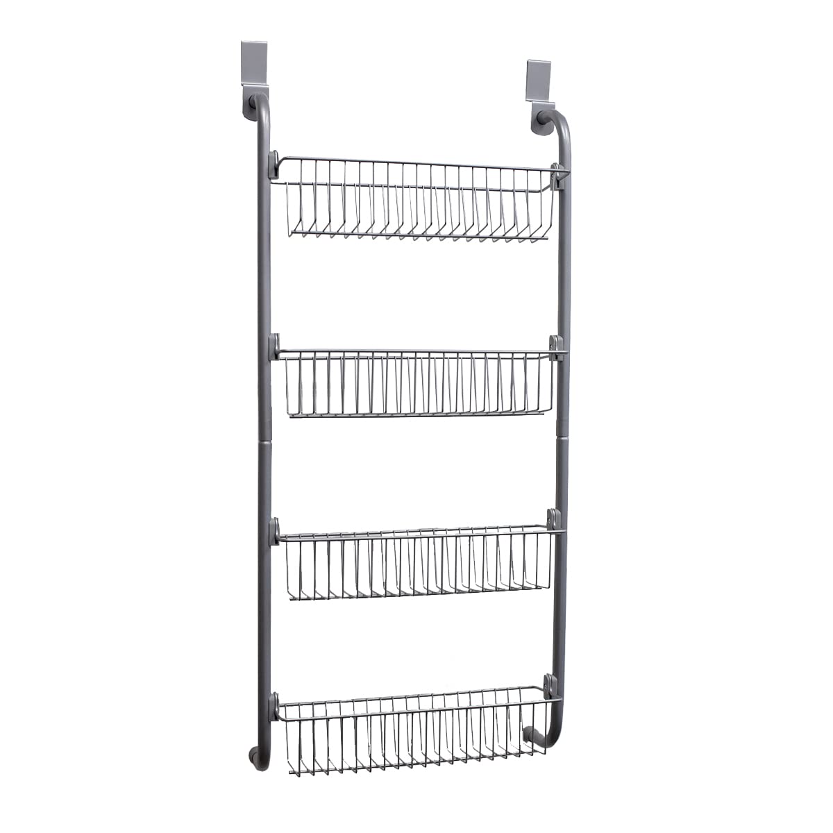 Home Basics Heavy Duty 4 Tier Over the Door Storage Shelf Hanging - Image 1
