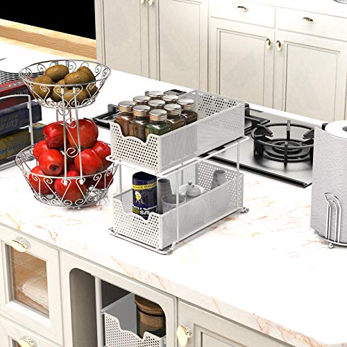 Simple Houseware 2 Tier Sliding Cabinet Basket Organ | All Products - Image 6
