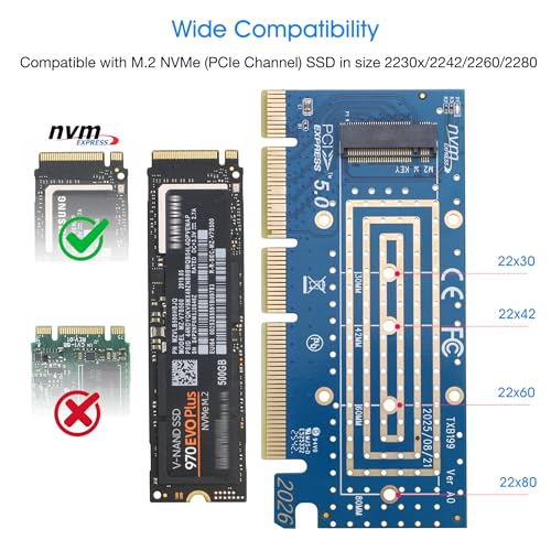 NVMe PCIe Adapter, RIITOP M.2 NVMe to PCI-e 5.0 x4/x | All Products - Image 3