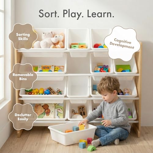 Humble Crew Kids Toy Organizer with 16 Bins, 4 Tier - Image 7