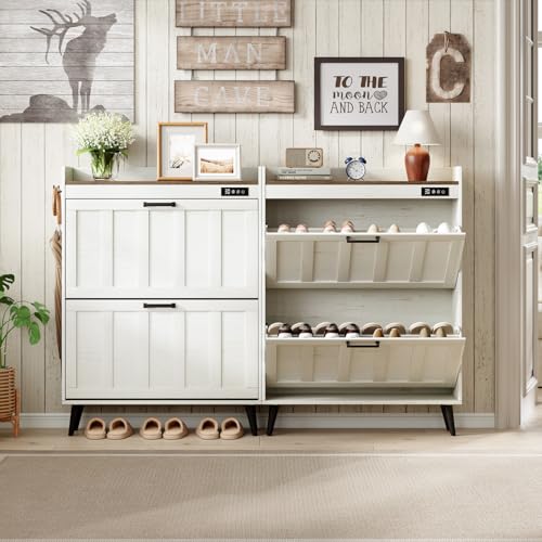 ChooChoo Shoe Storage Cabinet with 2 Flip Drawers and Deodorizer - Image 6