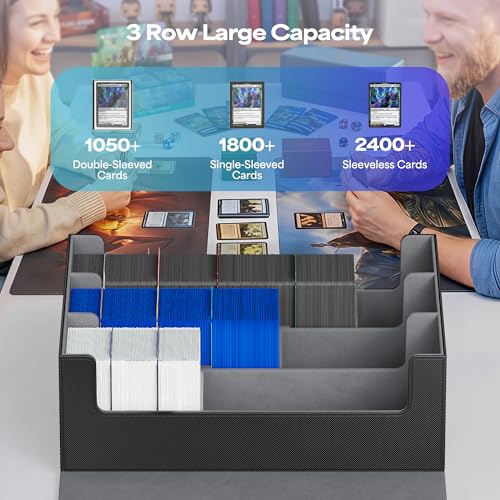 UAONO Trading Card Storage Box Holds 2400+ Cards, Bulk - Image 4