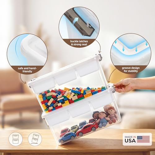 Citylife 17QT Clear Craft Organizers and Storage Box - Image 6