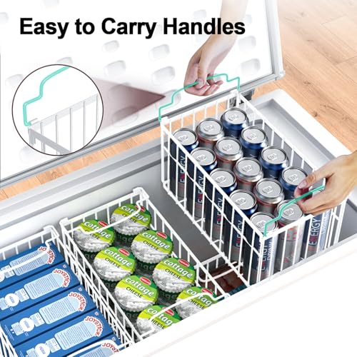 Freezer Organizer Bins, 4 Pack Big Baskets for 5/ 7 Cu.FT - Image 5