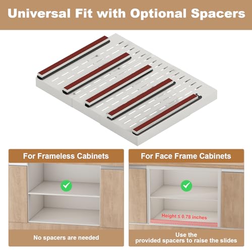 Pull Out Cabinet Organizer,23"-31"W,17"-24"D,Expandable,Adhesive - Image 8