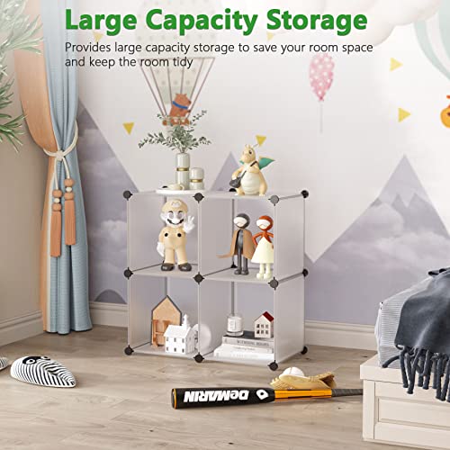 C&AHOME Plastic Cube Storage Organizer, 4-Cube Shelves Units - Image 3