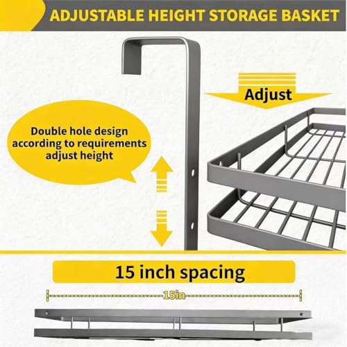 Over Door Tool Organizer, Heavy Duty Utility Rack with 3 Slots - Image 4