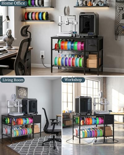 AHOWPD 3D Printer Table with Filament Storage Rack & - Image 7