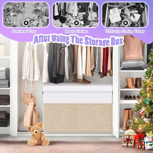 Large Toy Storage Box with Lid & Dividers, Kids Toy Chest - Image 5