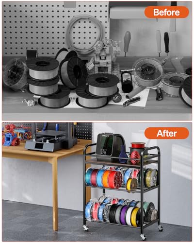 3D Printer Filament Storage Rack - Rolling Spool Holders - Image 5
