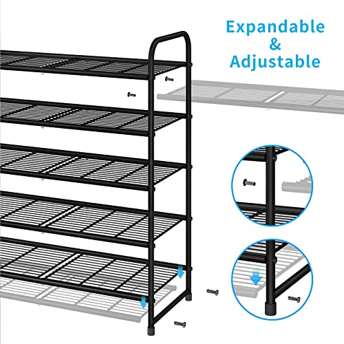 Simple Trending 5-Tier Stackable Shoe Rack, Expandable & - Image 5