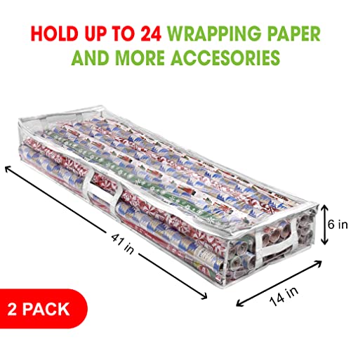 Wrapping Paper Storage Containers | Gift Wrap Organizer - Image 4