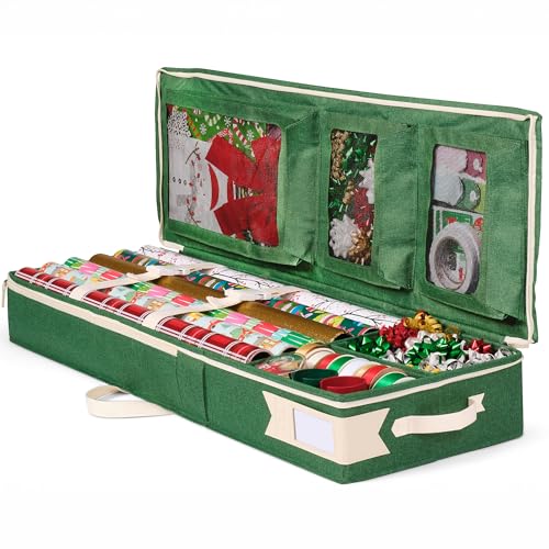 Little ELF Premium Wrapping Paper Storage Organizer, Easy - Image 2