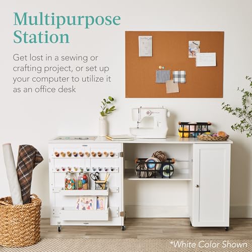 Best Choice Products Large Folding Sewing Table | Home Organization - Image 6
