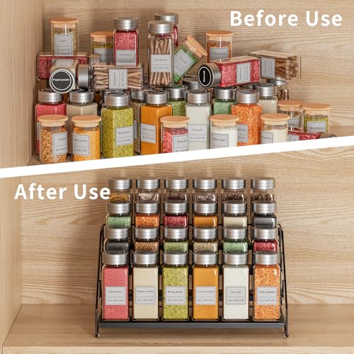 4 Tier Spice Rack Organizer for Cabinet, Depth | Spice Racks & Pantry - Image 3