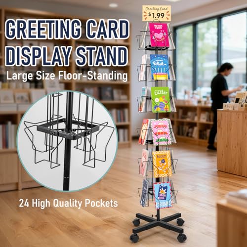 ANBOXIT Greeting Card Display Stand Rotating Rack Holder - Image 3