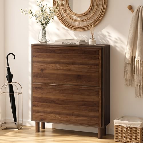 Shoe Cabinet with 2 Flip Drawers, 31.5" Narrow Shoe - Image 2