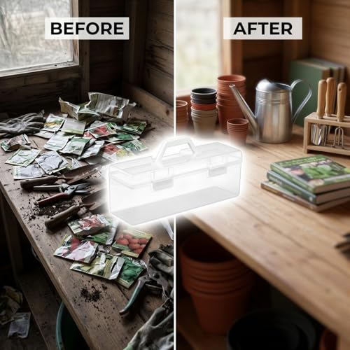 Seed Storage Organizer Box, Clear Plastic Seed Packet - Image 6