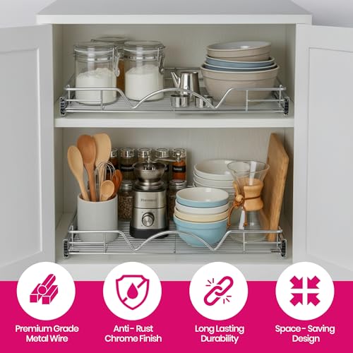 HOLDN’ STORAGE Heavy-Duty Pull Out Cabinet Organizer, 11”W x 21”D - Image 6