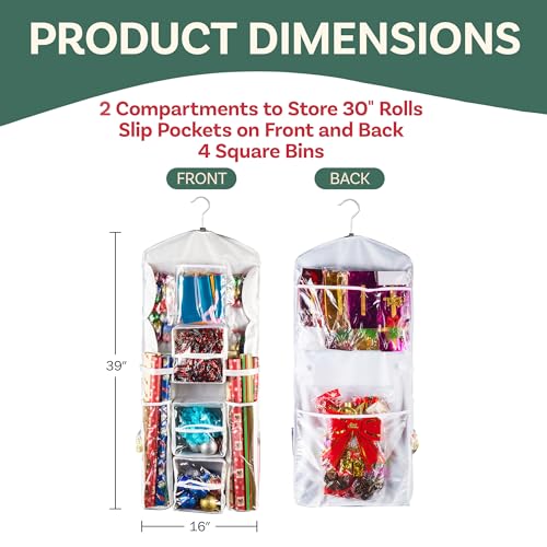 Wrapping Paper Storage Organizers- 2 Pack- Dual Sided - Image 7