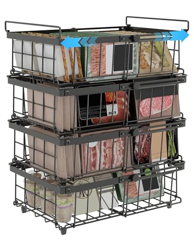 UMDONX 4-Pack Expandable Stackable Large Freezer Storage Boxes - Image 2