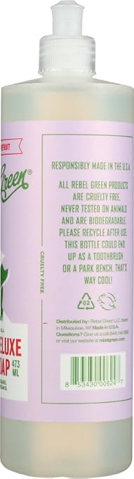 Rebel Green Dish Soap Lavender Grapefruit, 16 oz