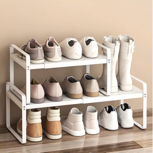 Expandable Shoe Rack, Closet Shoe Organizer, 7" High, 15"-24" - Image 3
