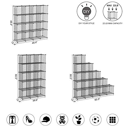 C&AHOME Wire Cube Storage, 16 Cubes Organizer Metal C - Image 4