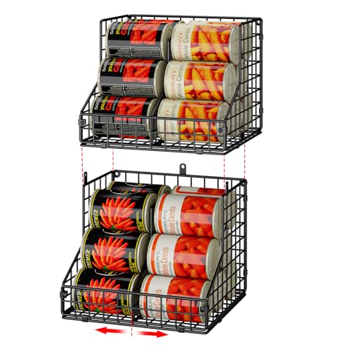 JKsmart Stackable Can Organizer for the Pantry with 2 - Image 2