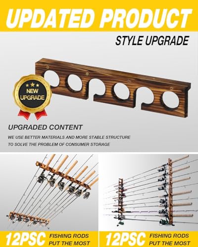 Fishing Rod Holder,Wall or Ceiling Mounted Pole Rack Garage - Image 4