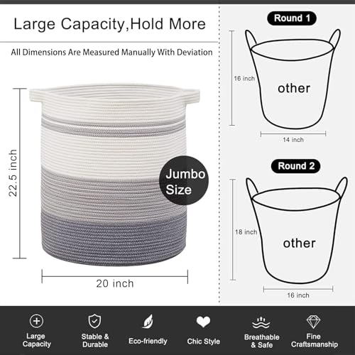 OIAHOMY 120L Laundry Basket Laundry Hamper Nursery Hamper - Image 3