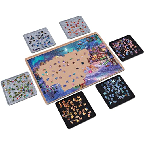 Lavievert 1000 Piece Jigsaw Puzzle Board with 6 Sorting Trays - Image 2