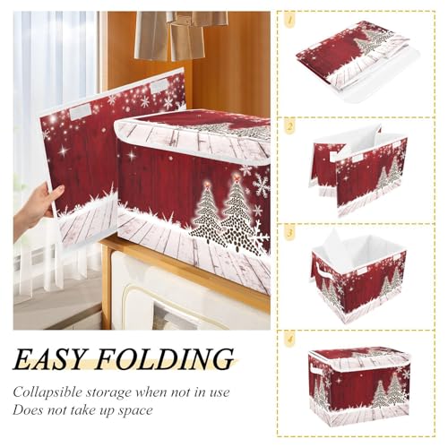 senya Christmas Storage Baskets Collapsible Bins | Home Organization - Image 6