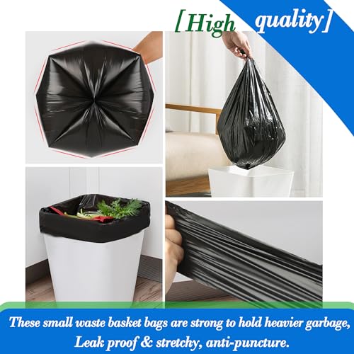 4 Gallon 100pcs Small Black Trash Bags Strong Black Garbage Bags - Image 6