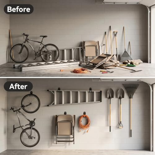 Garage Hooks, 4 Pack 7.7inch Large Square Wall Hooks | All Products - Image 7