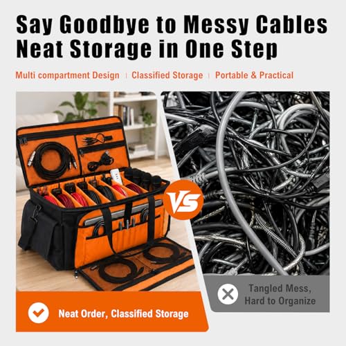Large DJ Cable Bag Organizer with Laptop Pocket & Ad | All Products - Image 5