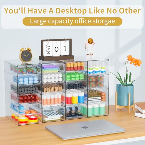 20 Drawers Acrylic Makeup Organizer, stackable Acrylic Storage - Image 7
