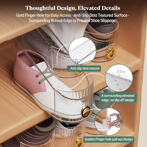 Clear 10 Pack Shoe Slot Organizer, Shoe Stacker Organizer Holders - Image 6