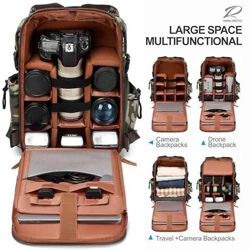 Padwa Lifestyle Camouflage Canvas Camera Backpack - | All Products - Image 4