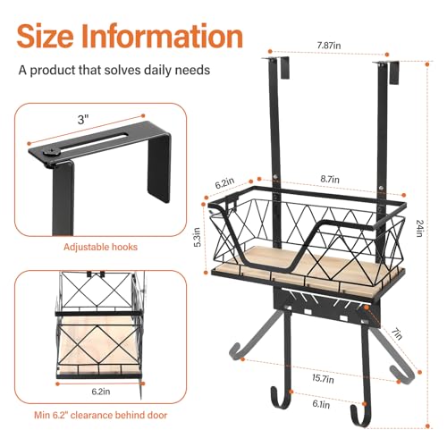Over Door Ironing Board Hanger with Storage Shelf - Image 3