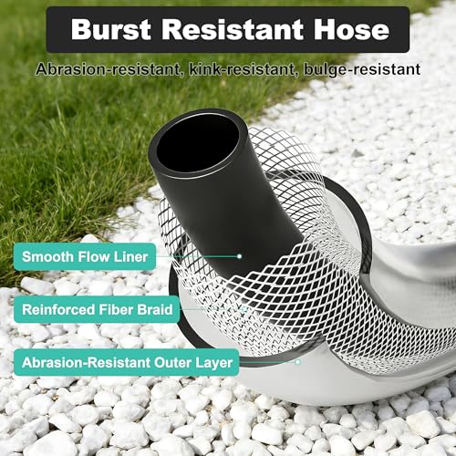 Retractable Garden Hose Reel, 100Ft x 1/2" Durable Wall Mounted - Image 5